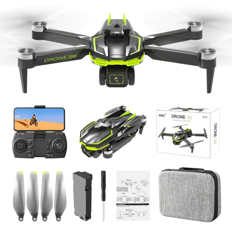 Dron z kamerą B6 - zawartość zestawu
